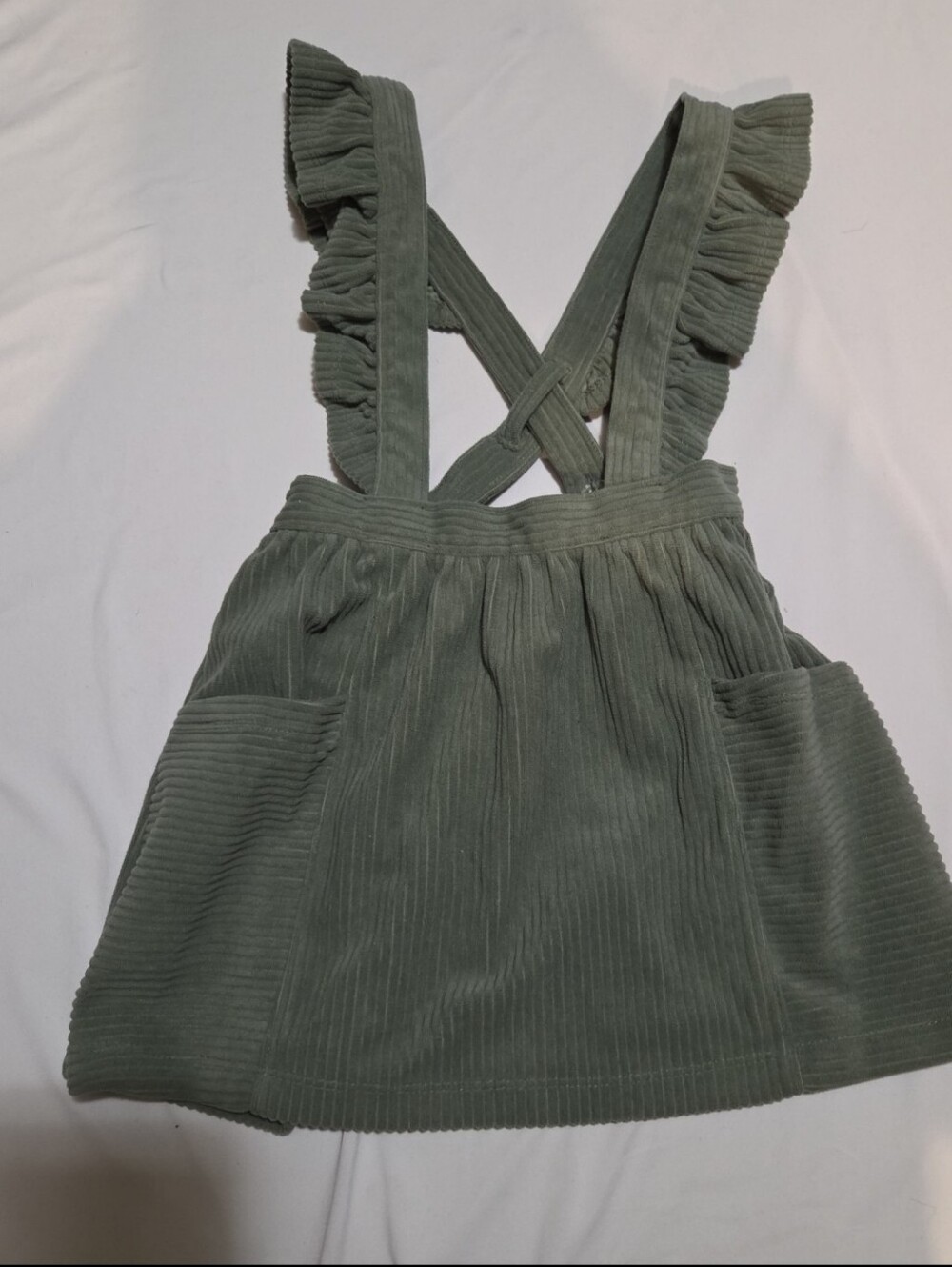 Wonder nation girls 3T green overall dress #07